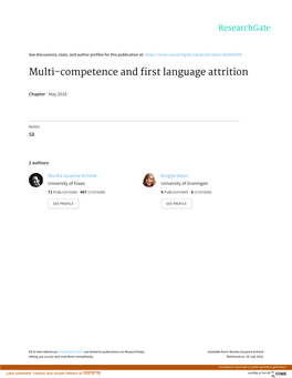 Multi-Competence and First Language Attrition