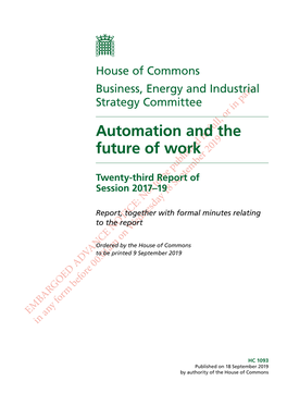 Automation and the Future of Work