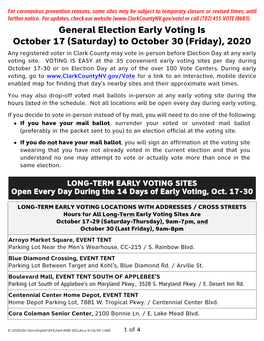 2020 General Election Early Voting