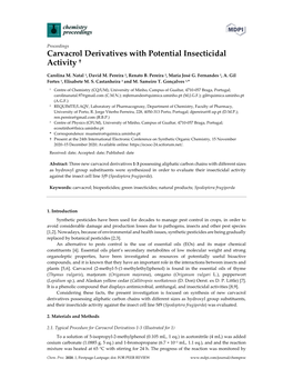 Carvacrol Derivatives with Potential Insecticidal Activity †