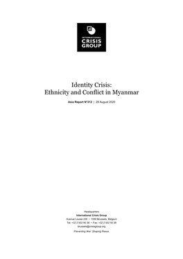 Identity Crisis: Ethnicity and Conflict in Myanmar