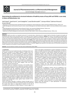 Journal of Pharmacoeconomics and Pharmaceutical Management 2015; 1(2): 61-64