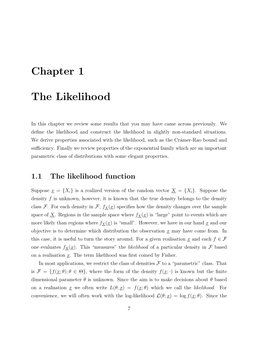 Chapter 1 the Likelihood