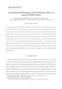 Computational Estimation of the Yarkovsky Effect on Asteroid