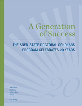 The Sreb-State Doctoral Scholars Program Celebrates 20 Years