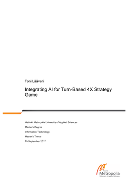 Integrating AI for Turn-Based 4X Strategy Game