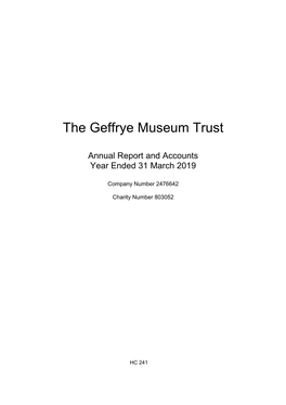 The Geffrye Museum Trust