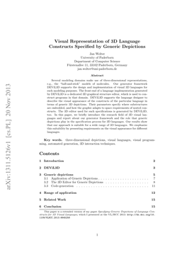 Visual Representation of 3D Language Constructs Specified By