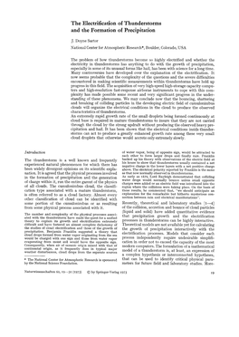 The Electrification of Thunderstorms and the Formation of Precipitation