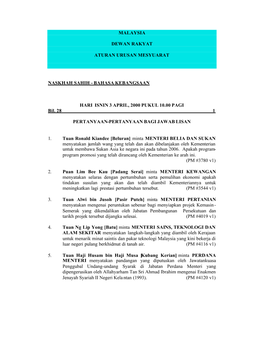 Malaysia Dewan Rakyat Aturan Urusan Mesyuarat Naskhah Sahih