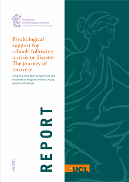 Psychological Support for Schools Following a Critical Incident: School Staff Perspectives 54