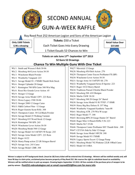 Gun-A-Week Raffle Second Annual