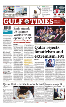 Qatar Rejects Fanaticism and Extremism: FM