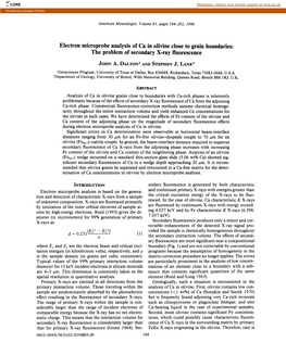 Electron Microprobe Analysis of Ca in Olivine Close to Grain Boundaries: the Problem of Secondary X-Ray Fluorescence