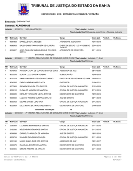 Tribunal De Justiça Do Estado Da Bahia