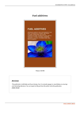 Read Book « Fuel Additives ~ GYNZNZIFNQ7W