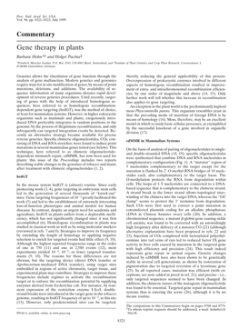 Gene Therapy in Plants