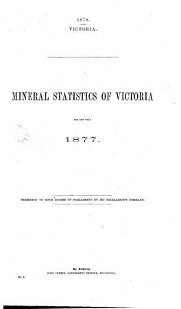 Mineral Statistics of Victoria
