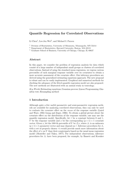 Quantile Regression for Correlated Observations