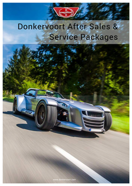 Donkervoort After Sales & Service Packages