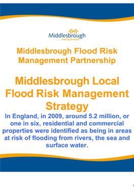 Middlesbrough Local Flood Risk Management Strategy