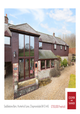 Saddlestone Barn, Huntenhull Lane, Chapmanslade BA13 4AS £750,000 Freehold