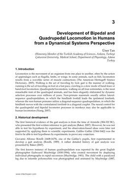 Development of Bipedal and Quadrupedal Locomotion in Humans from a Dynamical Systems Perspective