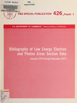 Bibliography of Low Energy Electron and Photon Cross Section Data