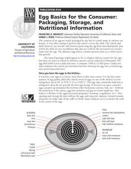 Egg Basics for the Consumer: Packaging, Storage, and Nutritional Information