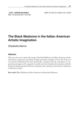 The Black Madonna in the Italian American Artistic Imagination 37