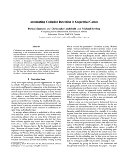 Automating Collusion Detection in Sequential Games