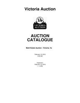 Auction Catalogue