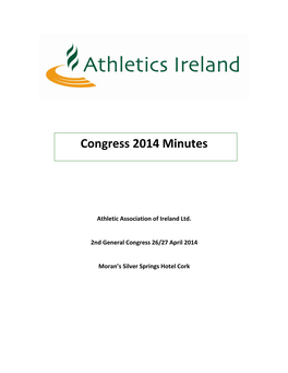 Congress Minutes 2014