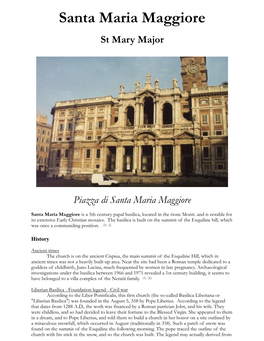 Santa Maria Maggiore St Mary Major