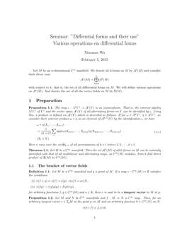 Various Operations on Differential Forms