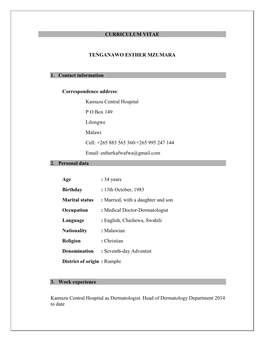 Curriculum Vitae