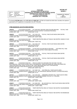 (Bangkok (Acc/Fic/Com Centre)) Notam List Series J