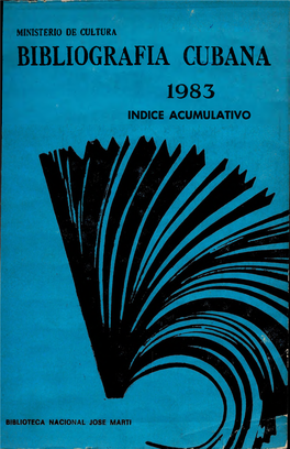 Bibliografia Cubana 1983 Indice Acumulativo