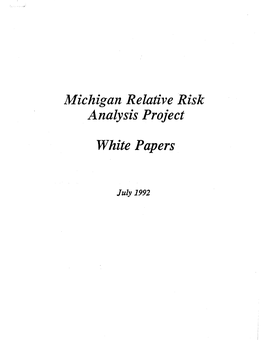 Michigan Relative Risk Analysis Project White