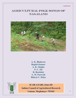 Agricultural Folk Songs of Nagaland