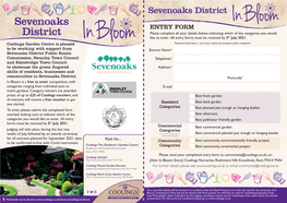 Enter Sevenoaks District in Bloom