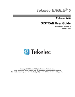 SIGTRAN User Guide 910-6266-001 Revision a January 2012