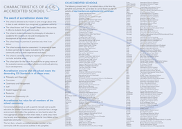 Characteristics of a Cis Accredited School