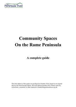 Community Spaces on the Rame Peninsula