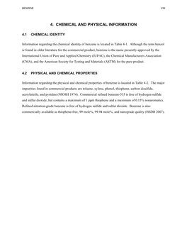 Toxicological Profile for Benzene