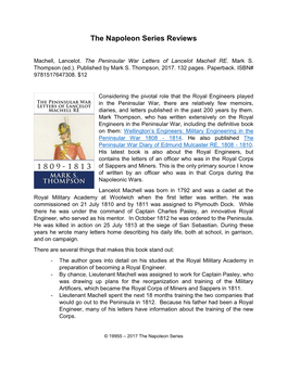 The Peninsular War Letters of Lancelot Machell RE