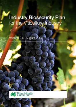 Industry Biosecurity Plan for the Viticulture Industry