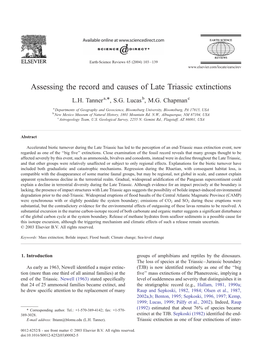 Assessing the Record and Causes of Late Triassic Extinctions