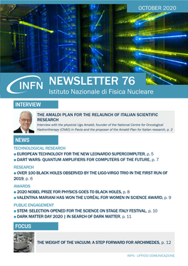 NEWSLETTER 76 Istituto Nazionale Di Fisica Nucleare