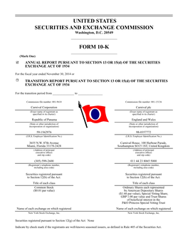 United States Securities and Exchange Commission Form